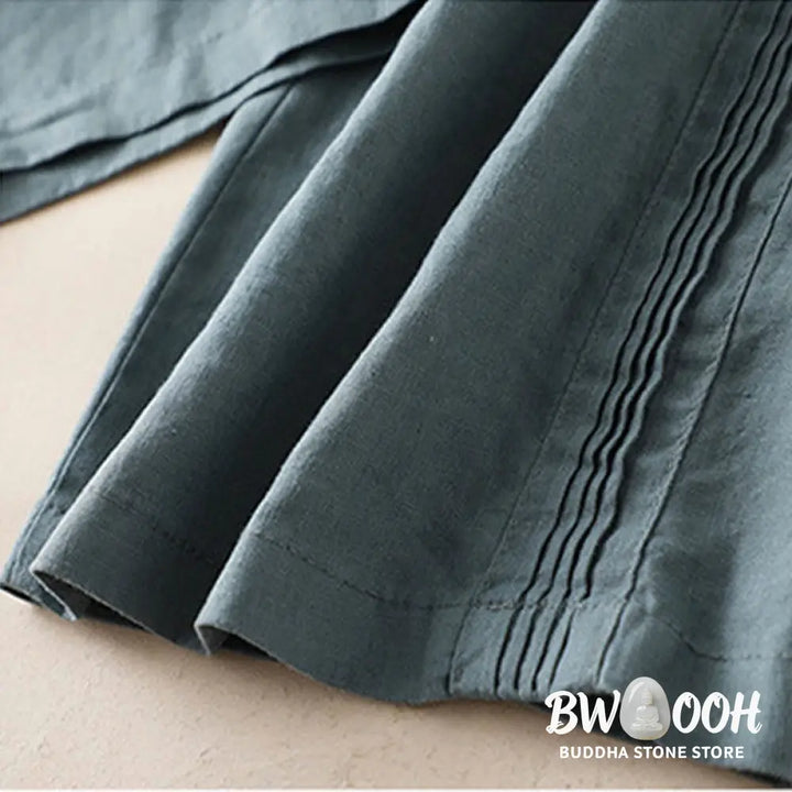 BWOOOH printed wide-leg yoga pants - Casual Plain Color Side Pleats Cotton Li