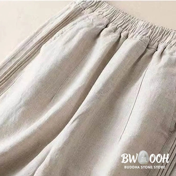 BWOOOH printed wide-leg yoga pants - Casual Plain Color Side Pleats Cotton Li