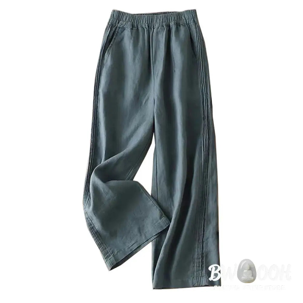BWOOOH printed wide-leg yoga pants - Casual Plain Color Side Pleats Cotton Li