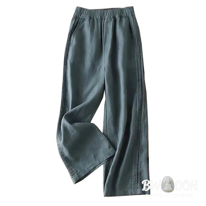 BWOOOH printed wide-leg yoga pants - Casual Plain Color Side Pleats Cotton Li