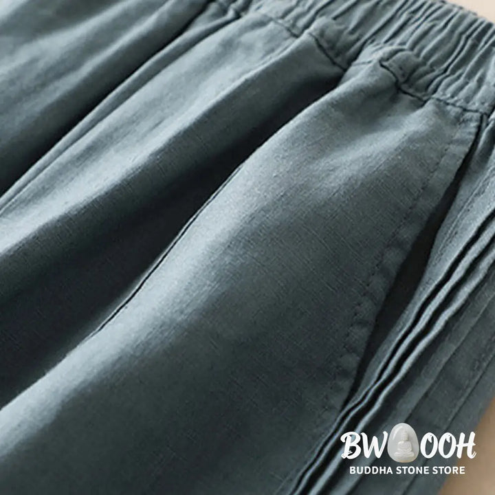 BWOOOH printed wide-leg yoga pants - Casual Plain Color Side Pleats Cotton Li