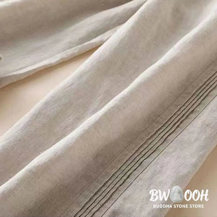 BWOOOH printed wide-leg yoga pants - Casual Plain Color Side Pleats Cotton Li