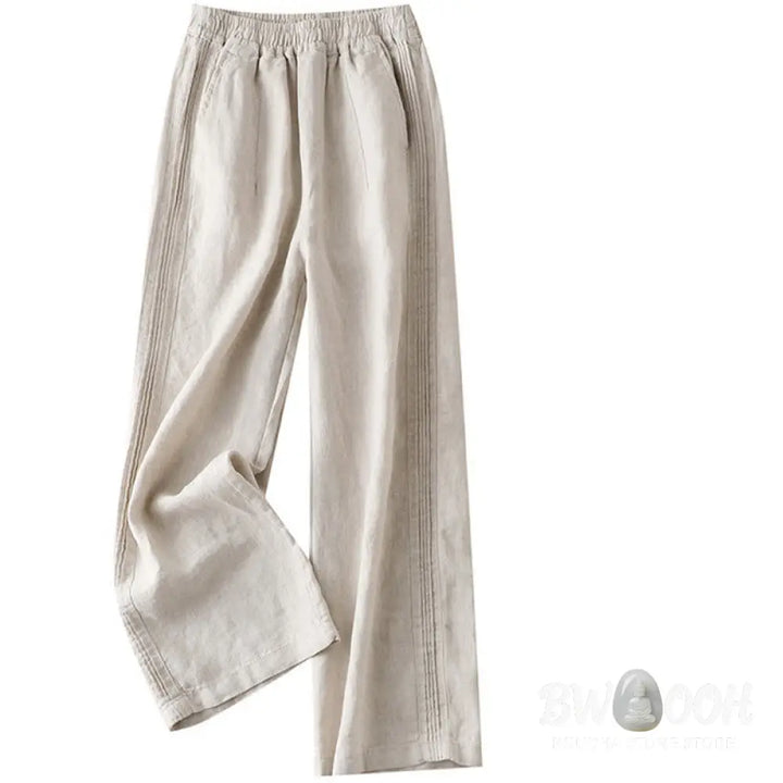 BWOOOH printed wide-leg yoga pants - Casual Plain Color Side Pleats Cotton Li