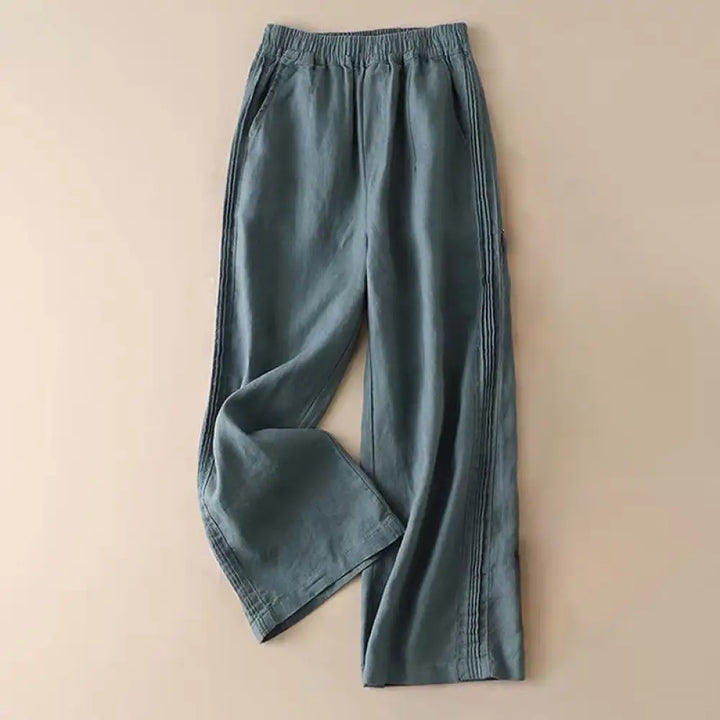 BWOOOH printed wide-leg yoga pants - Casual Plain Color Side Pleats Cotton Li