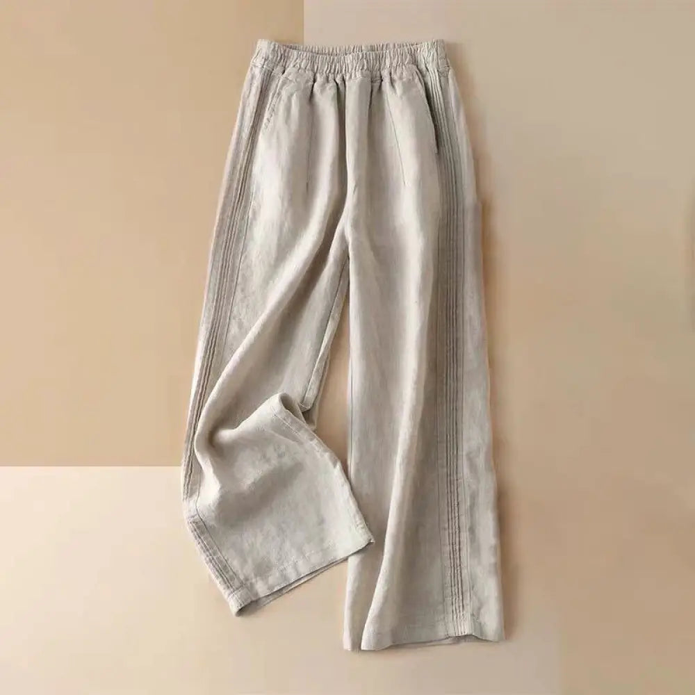 BWOOOH printed wide-leg yoga pants - Casual Plain Color Side Pleats Cotton Li