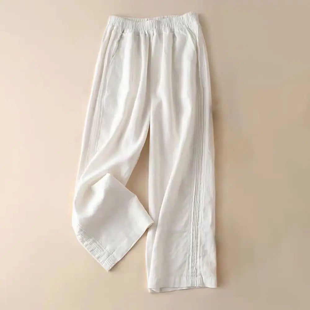 BWOOOH printed wide-leg yoga pants - Casual Plain Color Side Pleats Cotton Li