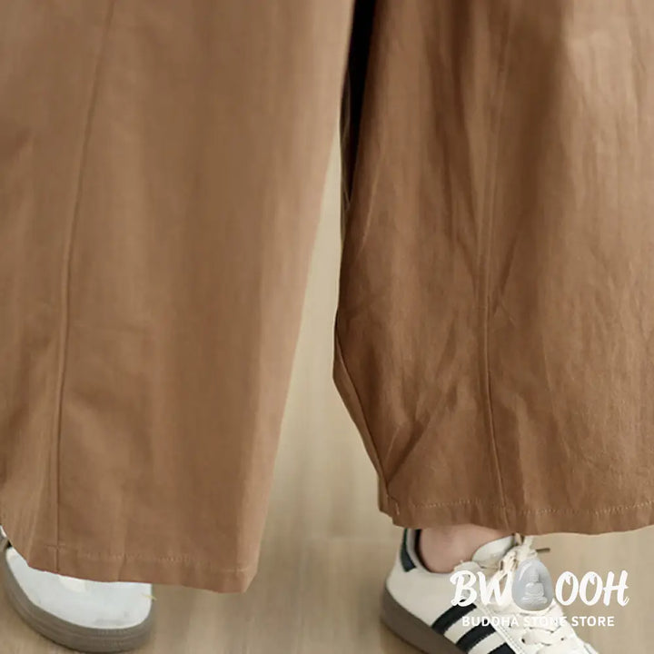 BWOOOH printed wide-leg yoga pants - Casual Plain Cotton Women&