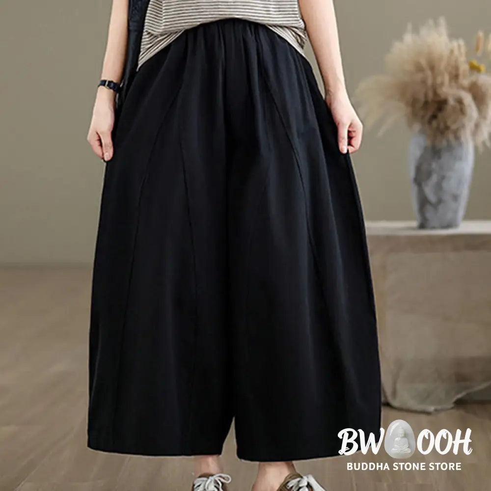 BWOOOH printed wide-leg yoga pants - Casual Plain Cotton Women&