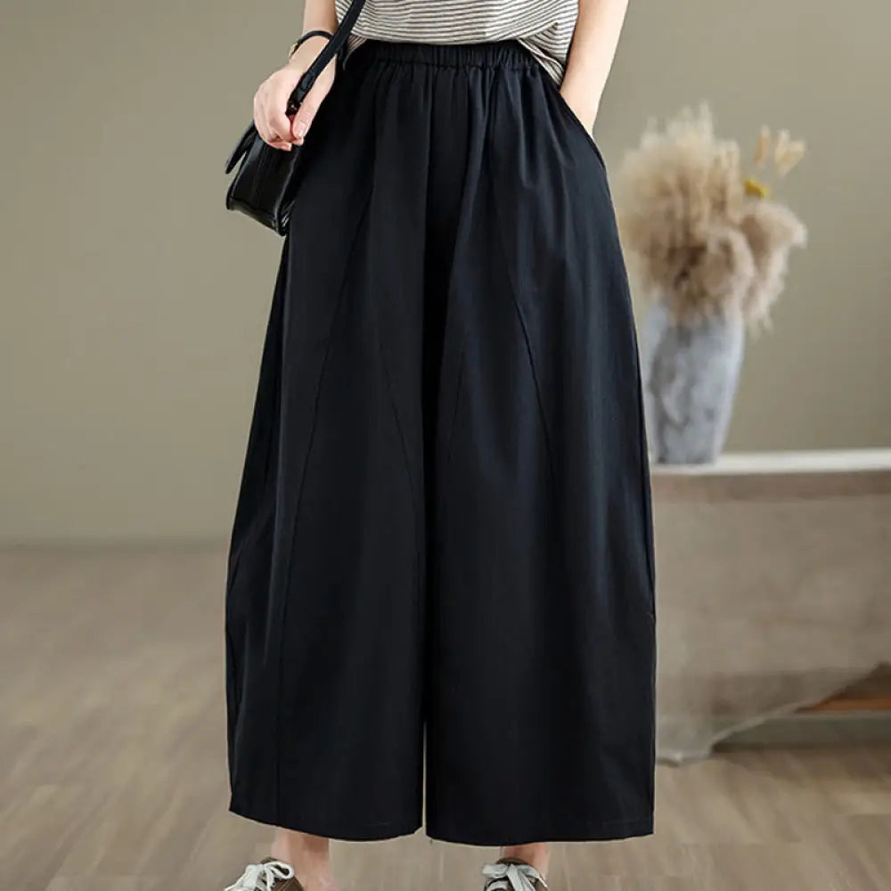 BWOOOH printed wide-leg yoga pants - Casual Plain Cotton Women&
