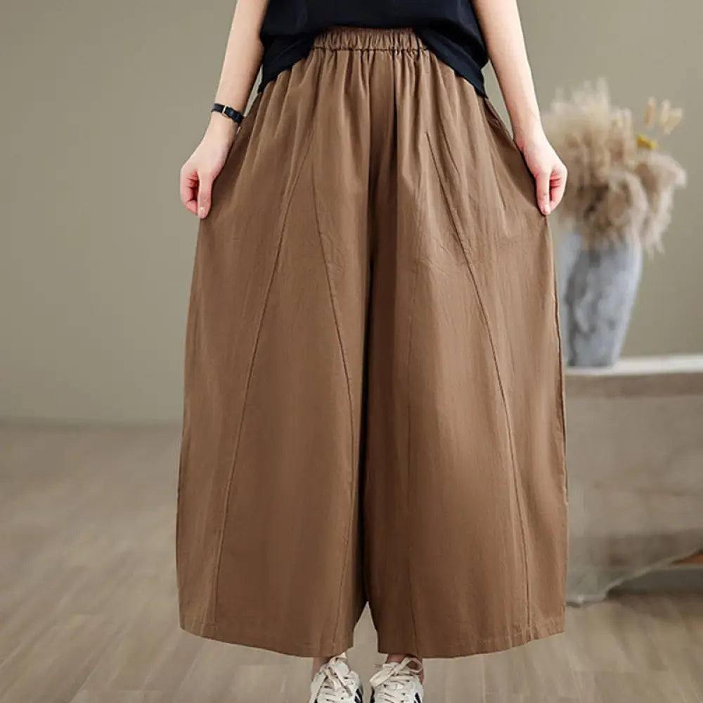 BWOOOH printed wide-leg yoga pants - Casual Plain Cotton Women&