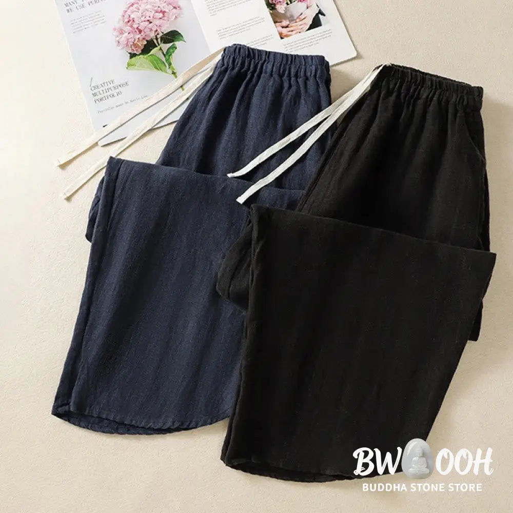 BWOOOH printed yoga pants - Casual Plain Drawstring Design Women&