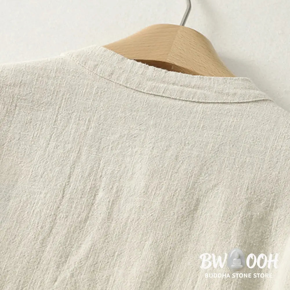 Buddha Stones Casual Plain Frog-buttons Cotton Women’s Long Sleeve Shirt - Women’s Shirts