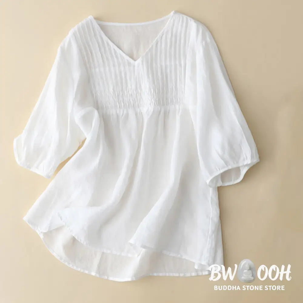 Buddha Stones Casual Plain Loose Women&