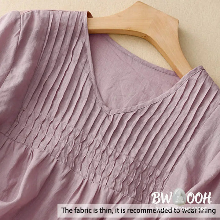 Buddha Stones Casual Plain Loose Women&