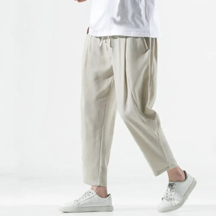 BWOOOH printed harem pants - Casual Plain Pleated Design Drawstring M