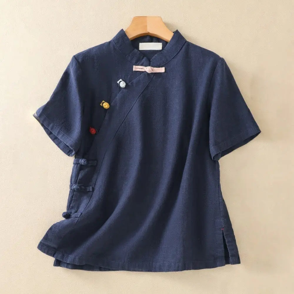 BWOOOH Casual Plain Slant Stand Collar Collar Colorful Fr