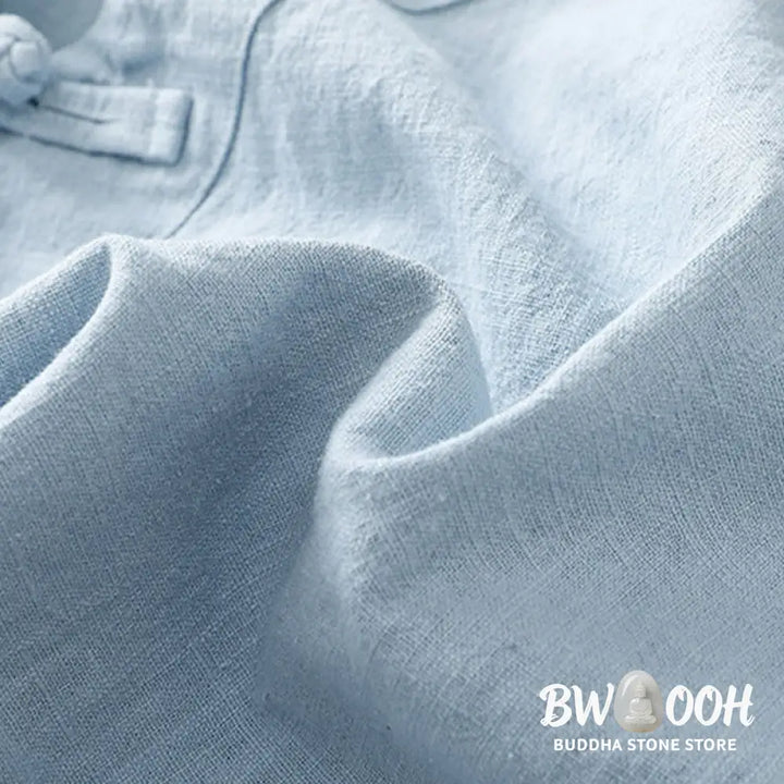 Buddha Stones Casual Plain Slant Stand Collar Collar Colorful Frog-Button Tang Suit Women’s Cotton Linen Three Quarter