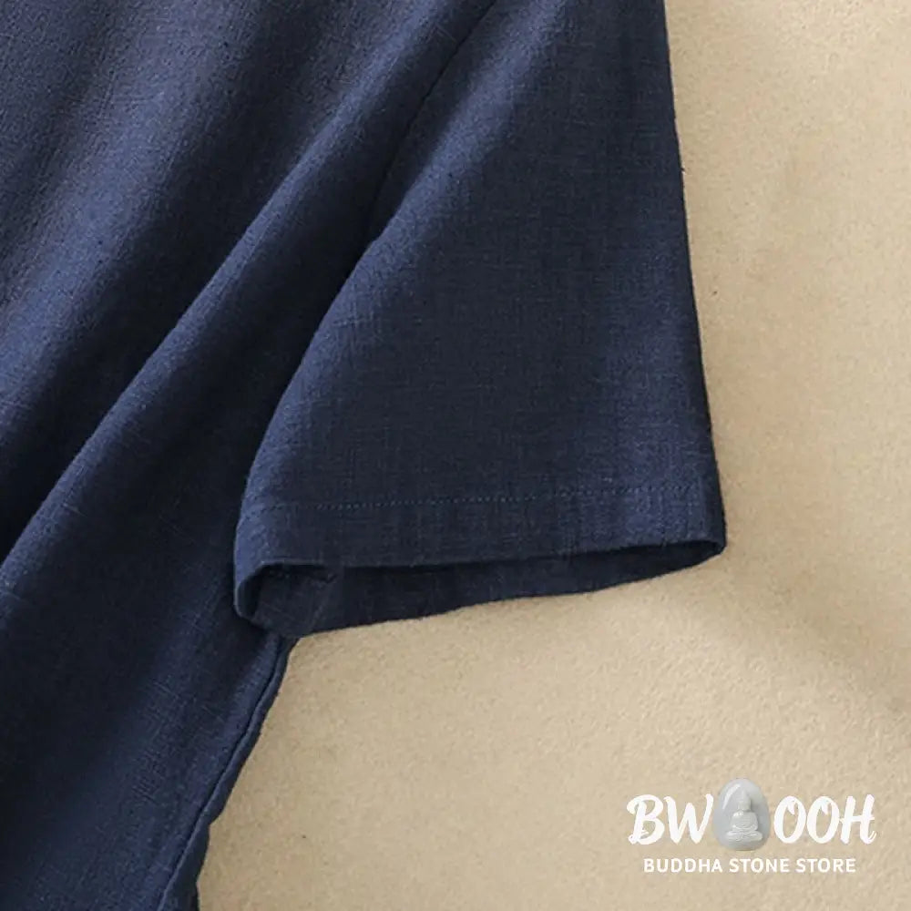 Buddha Stones Casual Plain Slant Stand Collar Collar Colorful Frog-Button Tang Suit Women’s Cotton Linen Three Quarter