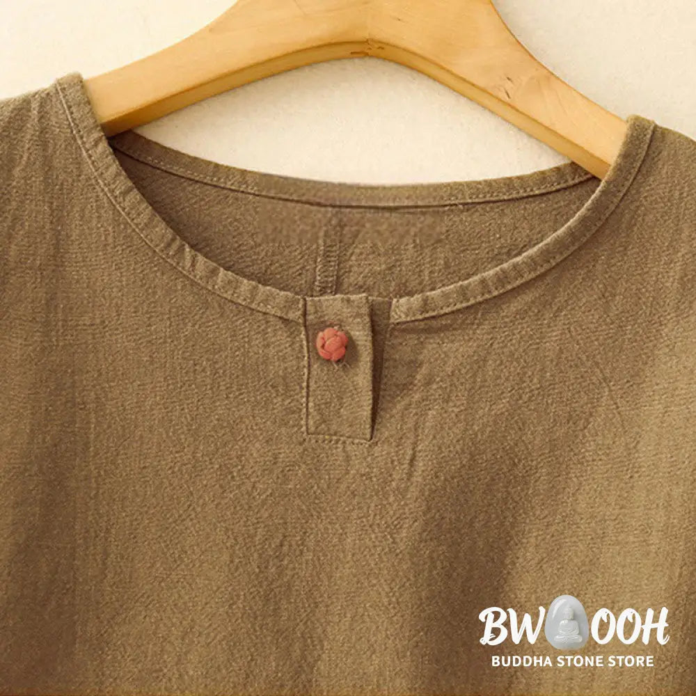 Buddha Stones Casual Plain Women&