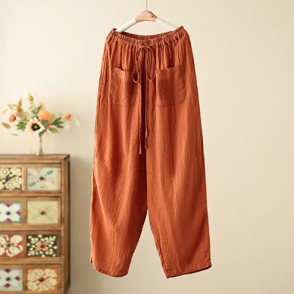 BWOOOH printed wide-leg yoga pants - Casual Plain Wrinkles Design Drawstring 