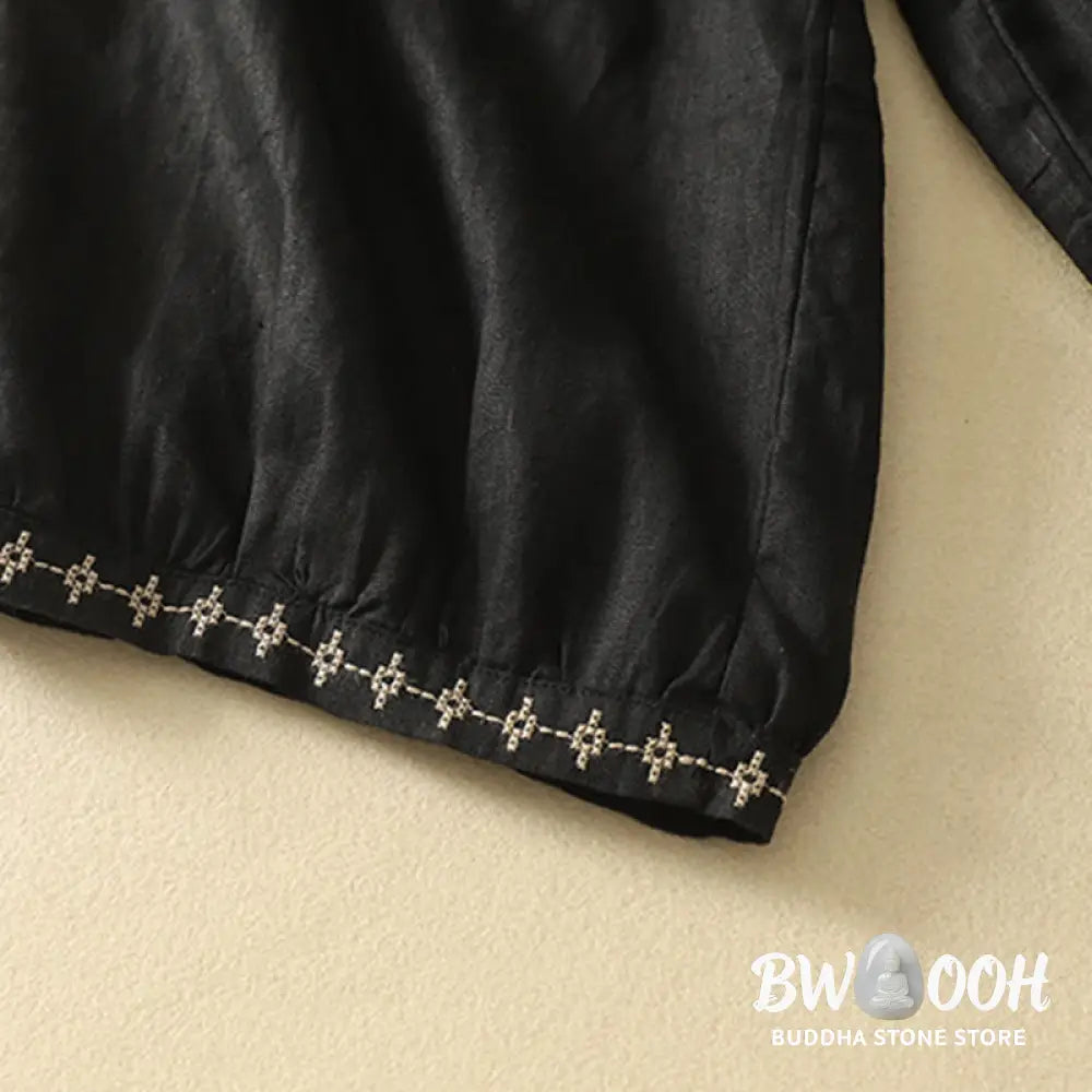 BWOOOH printed yoga pants - Casual Retro Drawstring Embroidery Desig