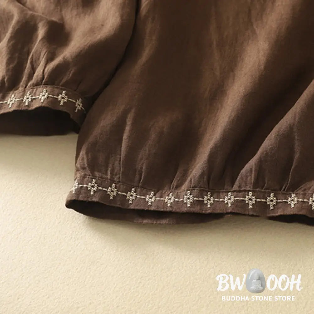 BWOOOH printed yoga pants - Casual Retro Drawstring Embroidery Desig