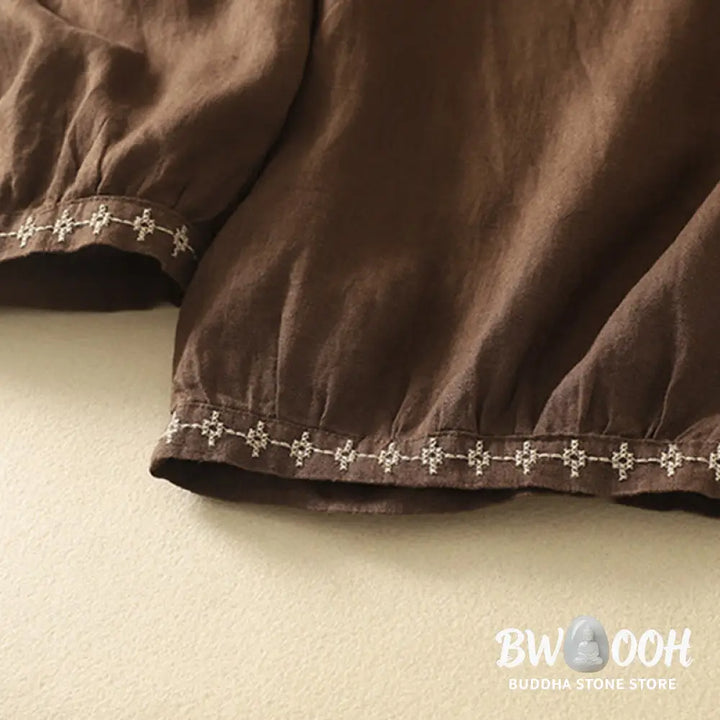 BWOOOH printed yoga pants - Casual Retro Drawstring Embroidery Desig