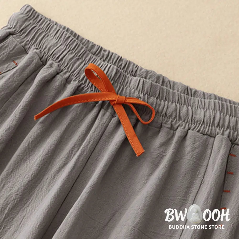 BWOOOH printed wide-leg yoga pants - Casual Simple Design Drawstring Split Co