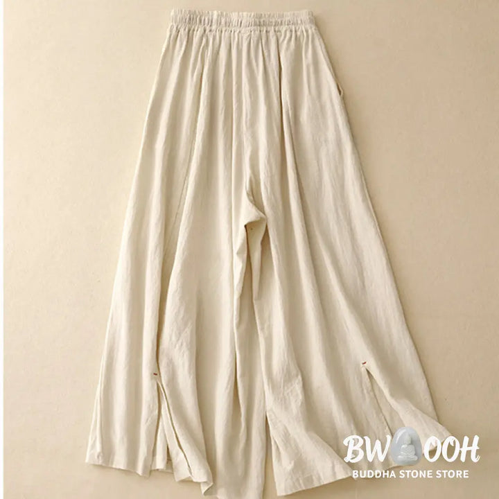 BWOOOH printed wide-leg yoga pants - Casual Simple Design Drawstring Split Co