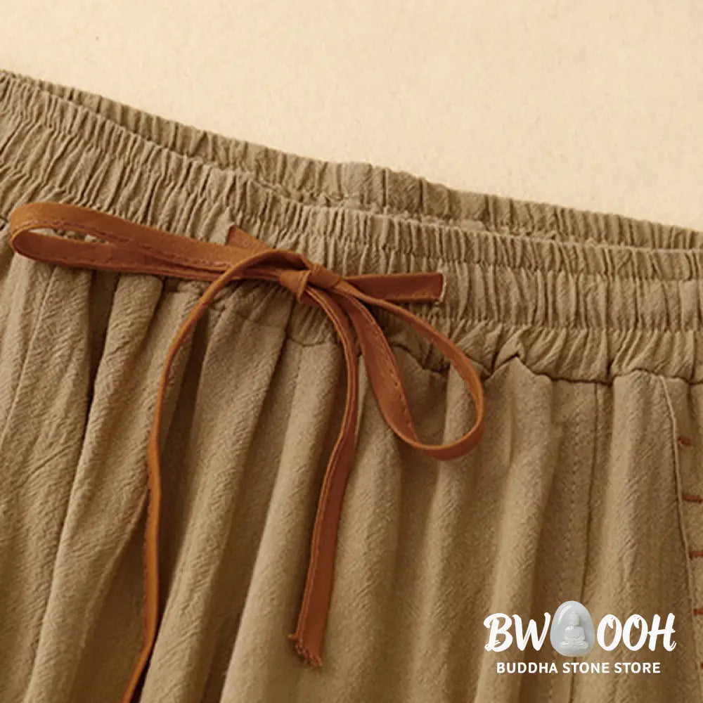 BWOOOH printed wide-leg yoga pants - Casual Simple Design Drawstring Split Co