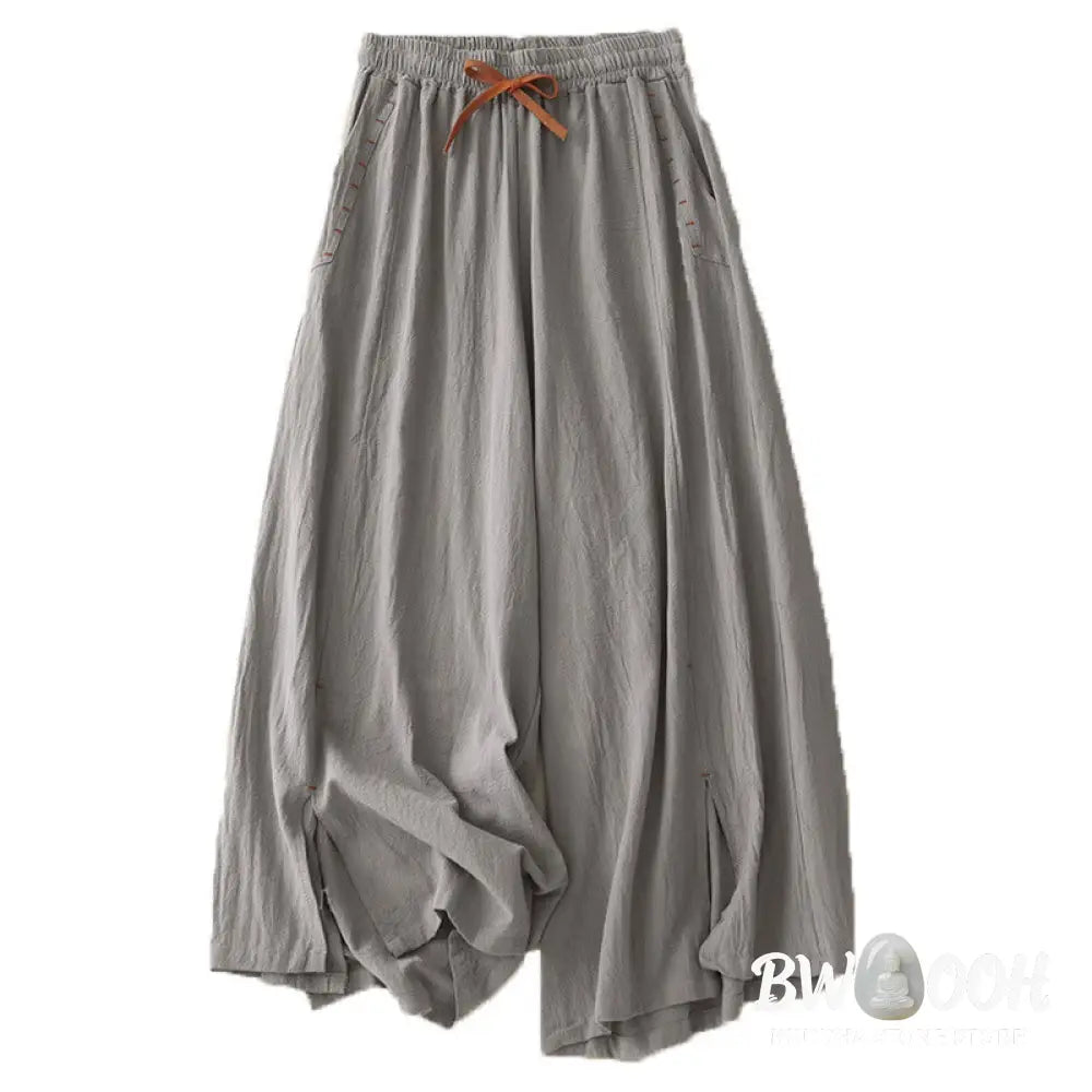 BWOOOH printed wide-leg yoga pants - Casual Simple Design Drawstring Split Co