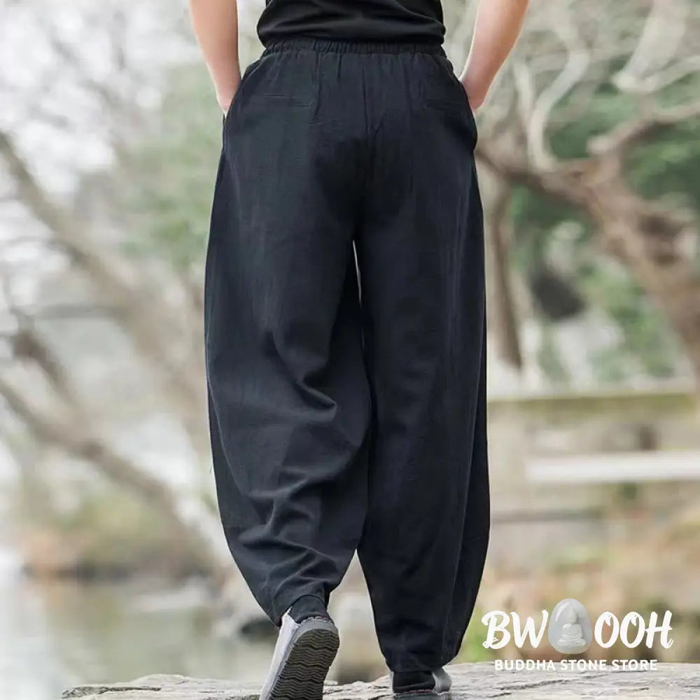 Buddha Stones Casual Simple Drawstring Men&