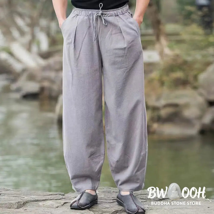 Buddha Stones Casual Simple Drawstring Men&