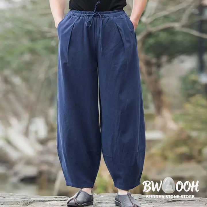 Buddha Stones Casual Simple Drawstring Men&