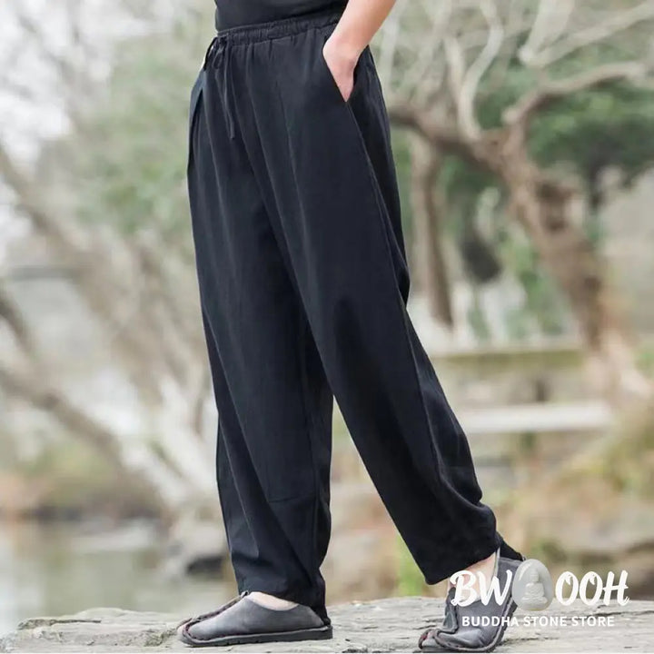 Buddha Stones Casual Simple Drawstring Men&