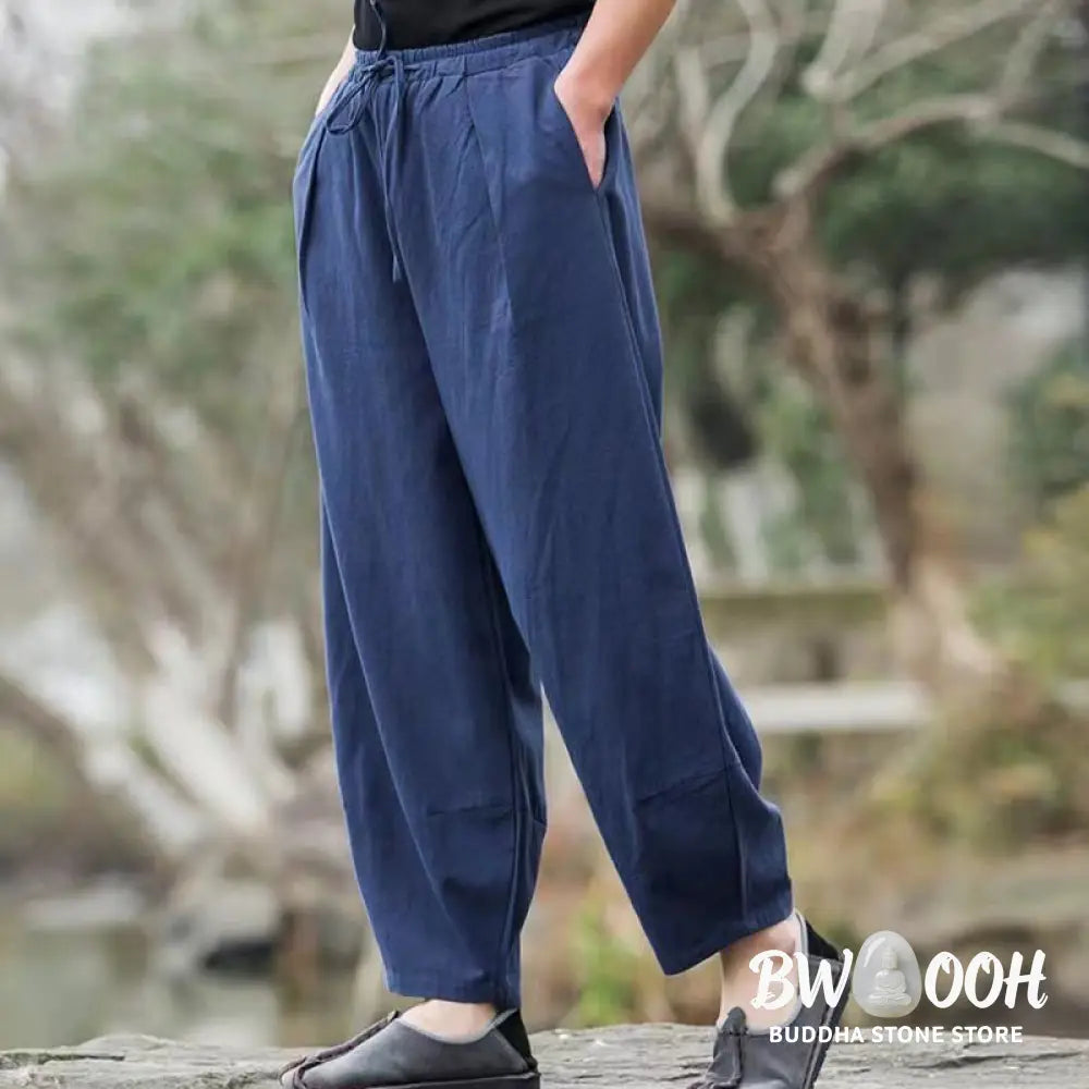Buddha Stones Casual Simple Drawstring Men&