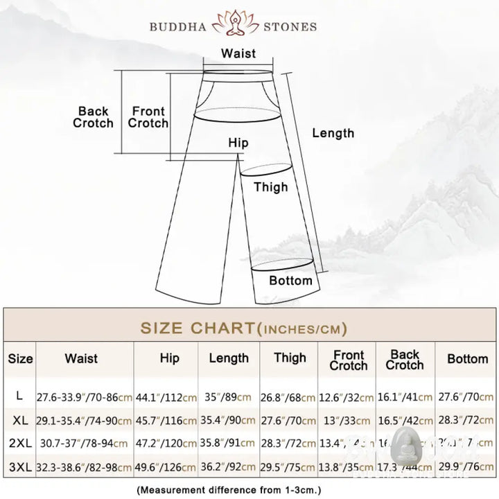 BWOOOH printed wide-leg yoga pants - Casual Solid Color Cotton Linen Women&