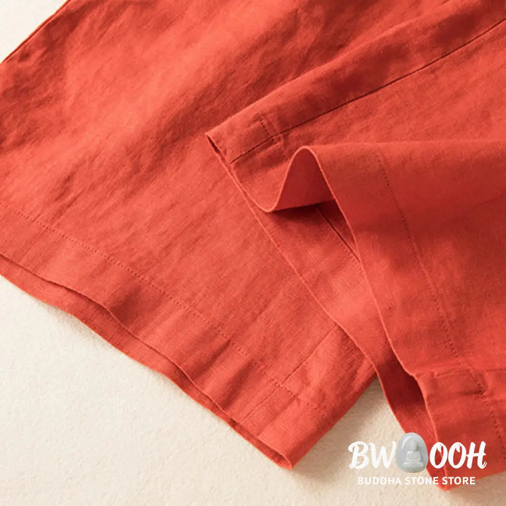 BWOOOH printed wide-leg yoga pants - Casual Solid Color Cotton Linen Women&