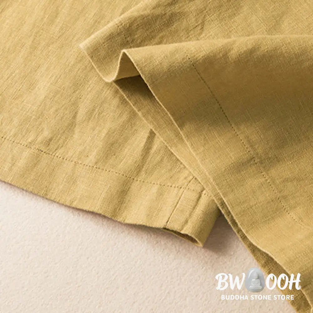 BWOOOH printed wide-leg yoga pants - Casual Solid Color Cotton Linen Women&