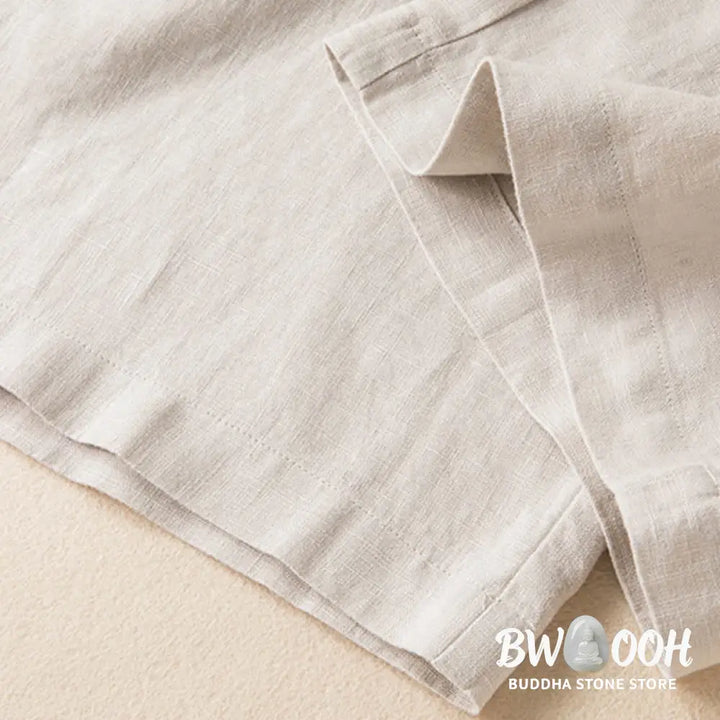 BWOOOH printed wide-leg yoga pants - Casual Solid Color Cotton Linen Women&