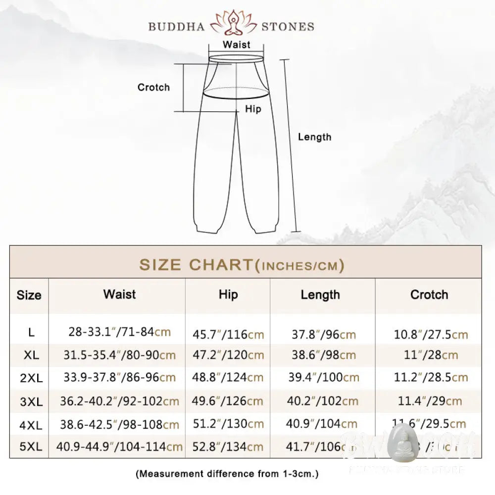 Buddha Stones Casual Solid Color Drawstring Linen Men’s Pants With Pockets - Men’s Pants