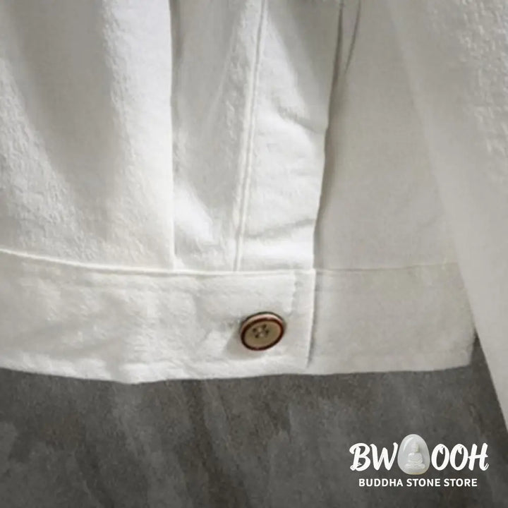 Buddha Stones Casual Solid Color Front Button Three Quarter Sleeves Men’s Shirt - Men’s Shirts