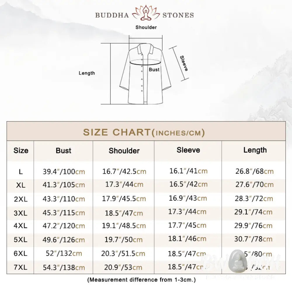 Buddha Stones Casual Solid Color Front Button Three Quarter Sleeves Men’s Shirt - Men’s Shirts