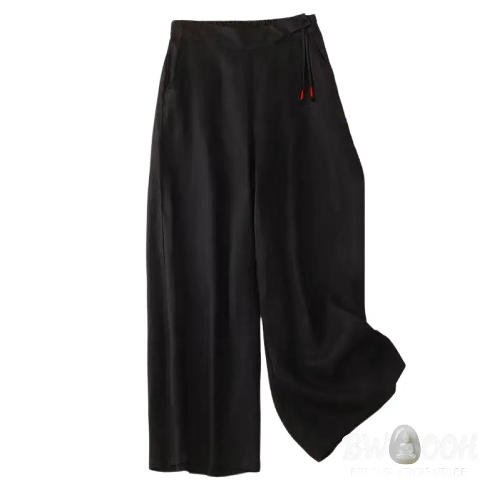 BWOOOH printed wide-leg yoga pants - Casual Solid Color One Button Women&