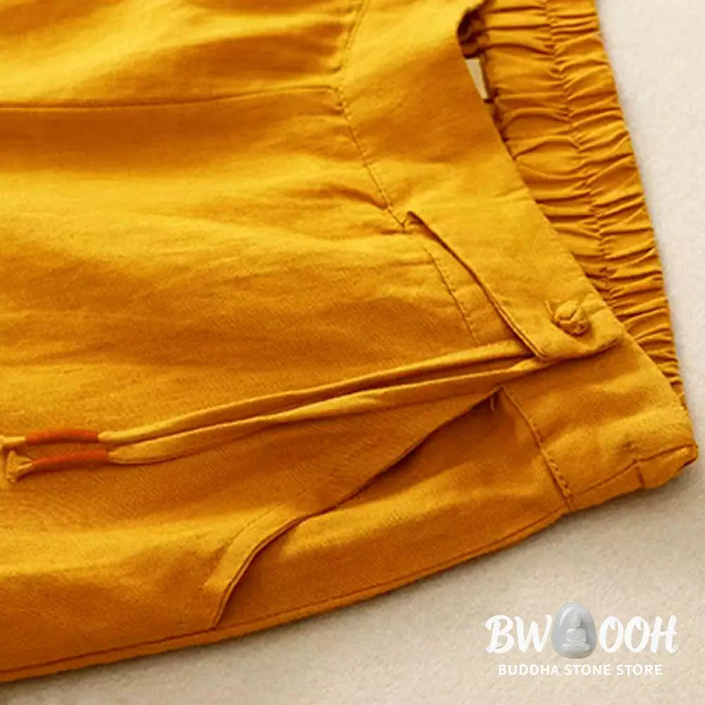 BWOOOH printed wide-leg yoga pants - Casual Solid Color One Button Women&