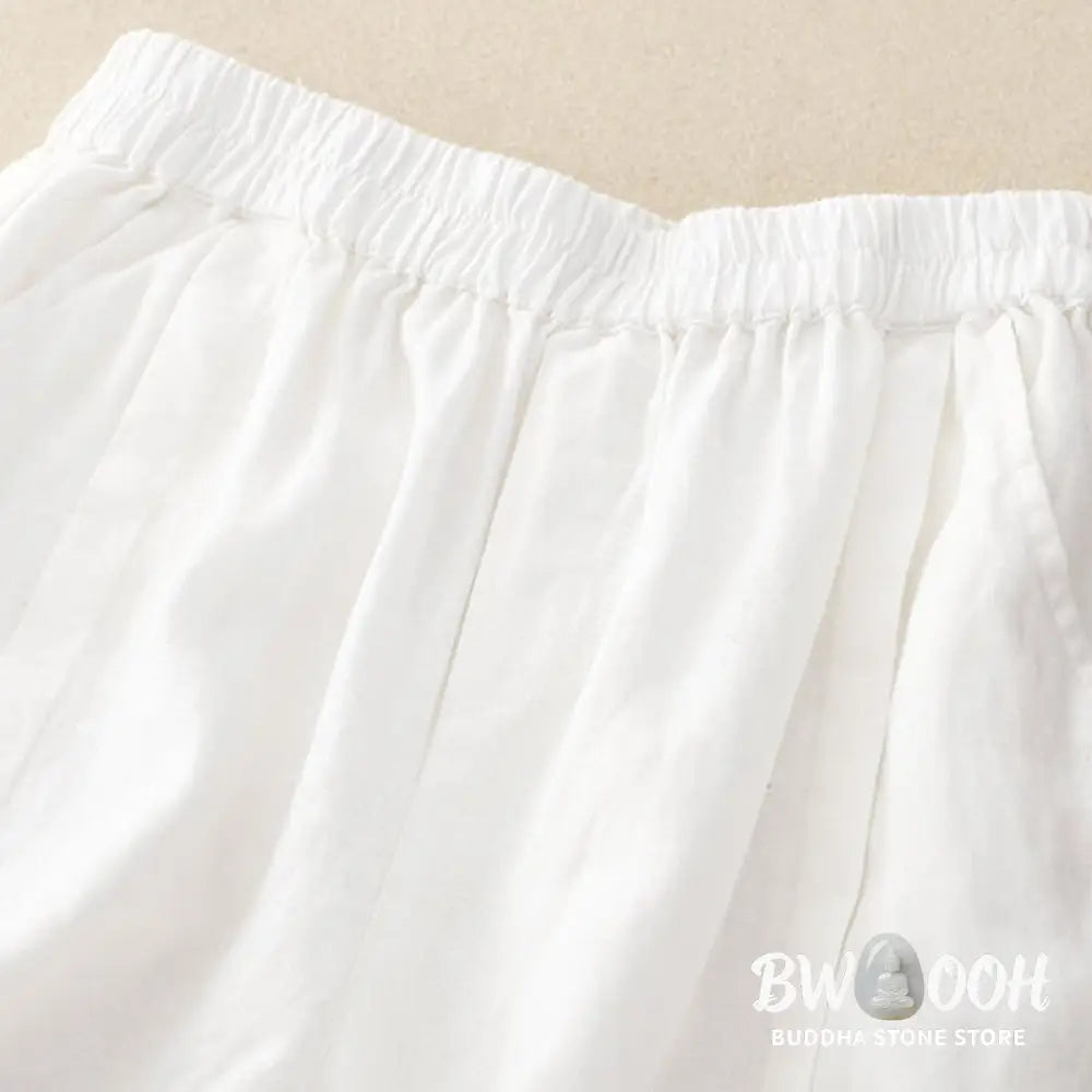 Buddha Stones Casual Solid Color Women’s Cotton Shorts With Pockets - Women’s Shorts