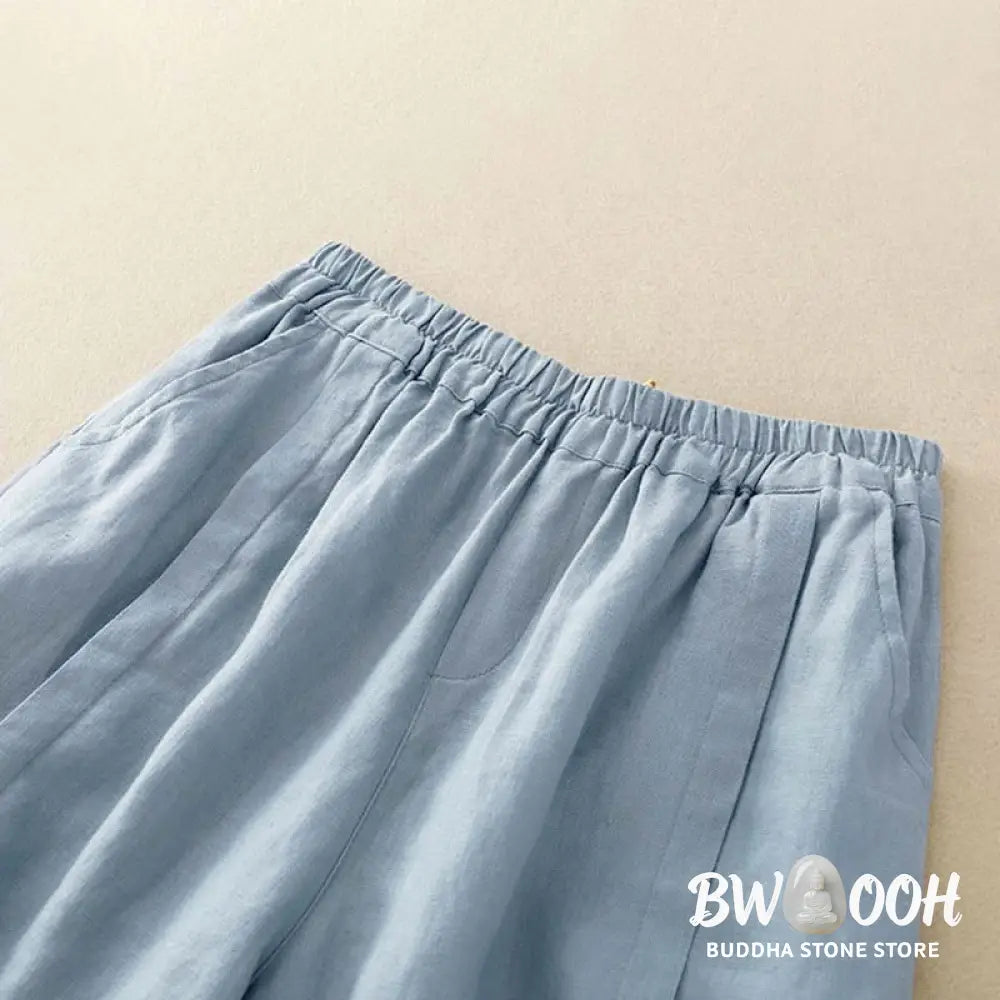 Buddha Stones Casual Solid Color Women’s Cotton Shorts With Pockets - Women’s Shorts