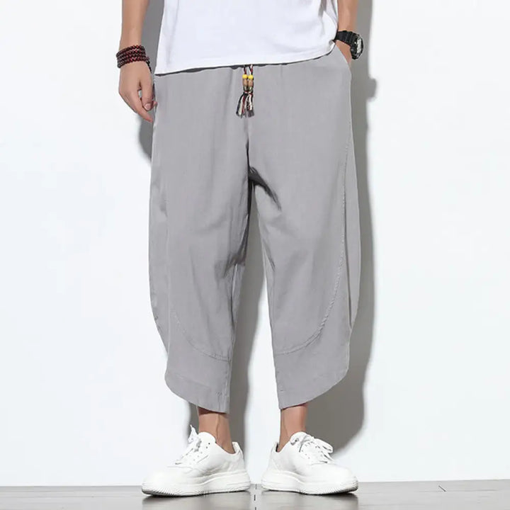 BWOOOH printed harem pants - Casual Summer Drawstring 7-8 Length Line