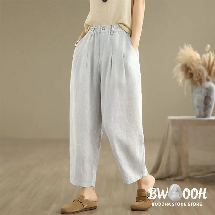 BWOOOH printed harem pants - Casual Summer Solid Color High Waist Wom