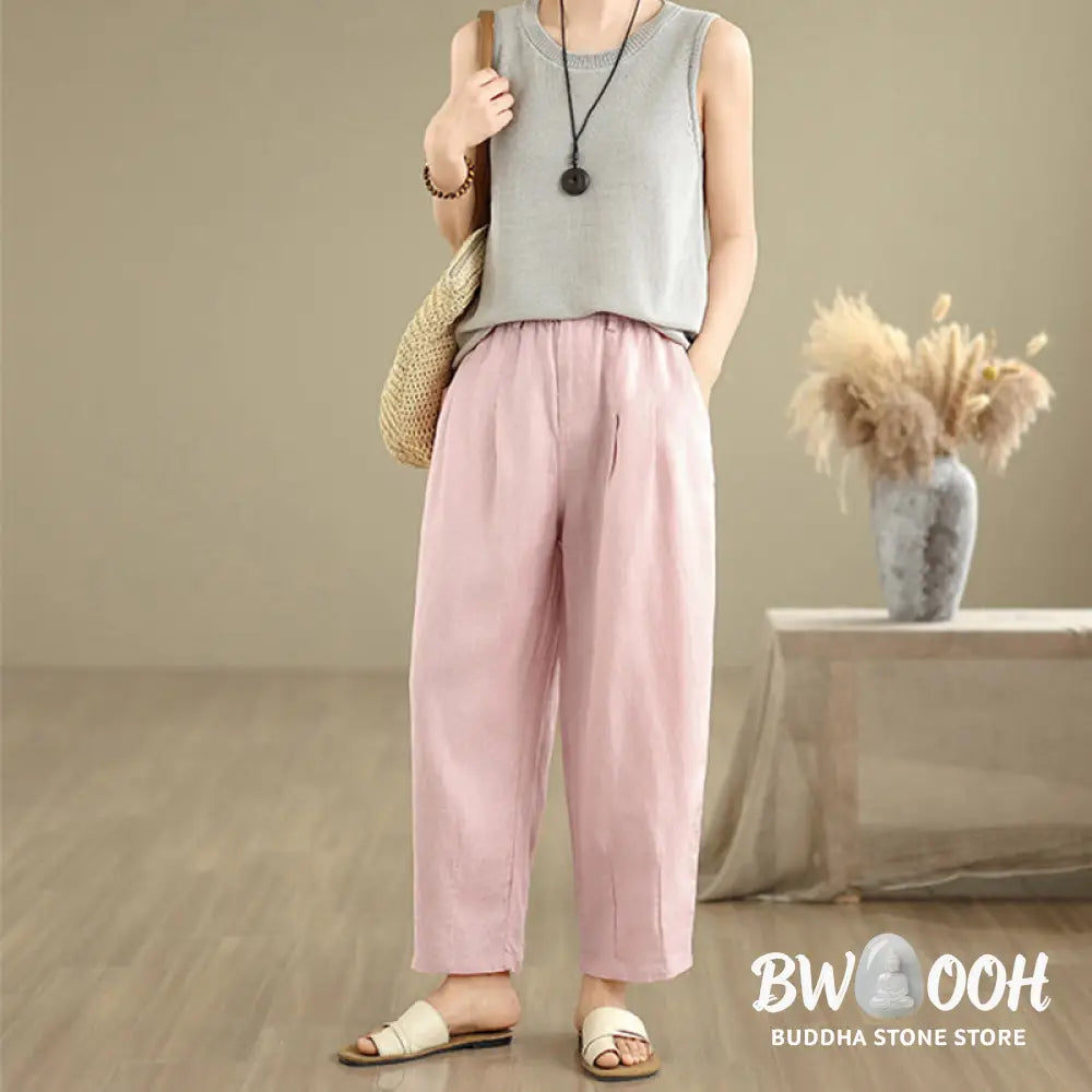 BWOOOH printed harem pants - Casual Summer Solid Color High Waist Wom
